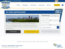Tablet Screenshot of colonialparking.com